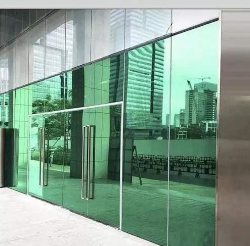 SIA VENDORS? Privacy Window Mirror Film One Way Tint Glass Tint for Home Self Static Cling Vinly Glass Film Door Window/Heat Control/Sidelight/Anti UV Decorative (20 X 24 INCHES, Green Silver) - Image 4