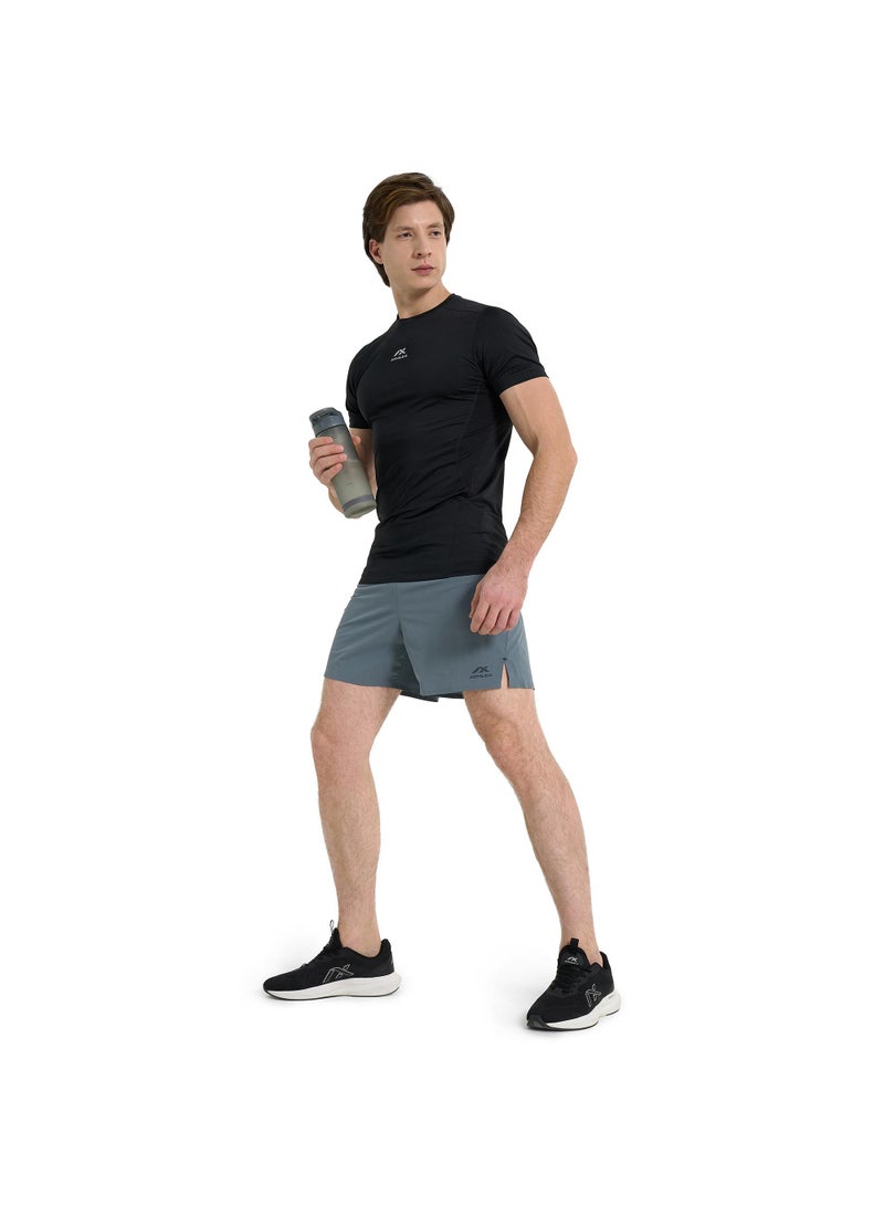 Athlex Men's Running Shorts Freeman Light Grey, Athlex, ATDRY Moisture-Wicking, Reflective Print, Adjustable Waistband, Perforated for Breathability - Image 4