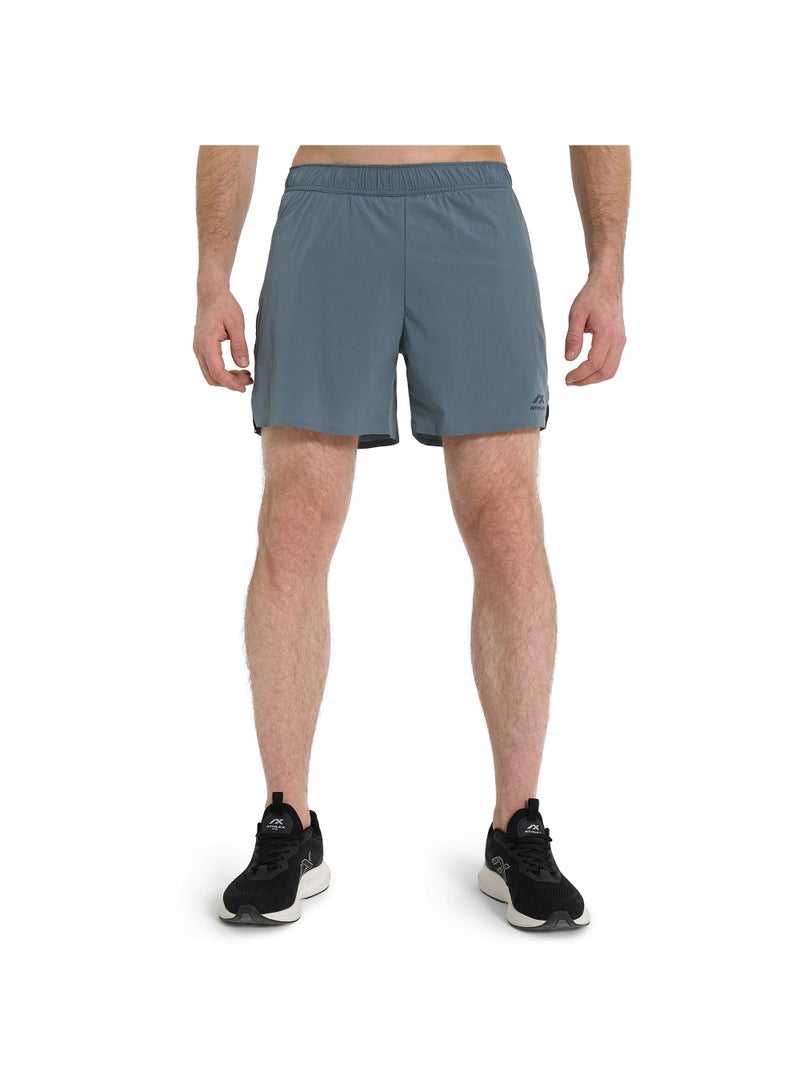 Athlex Men's Running Shorts Freeman Light Grey, Athlex, ATDRY Moisture-Wicking, Reflective Print, Adjustable Waistband, Perforated for Breathability - Image 2