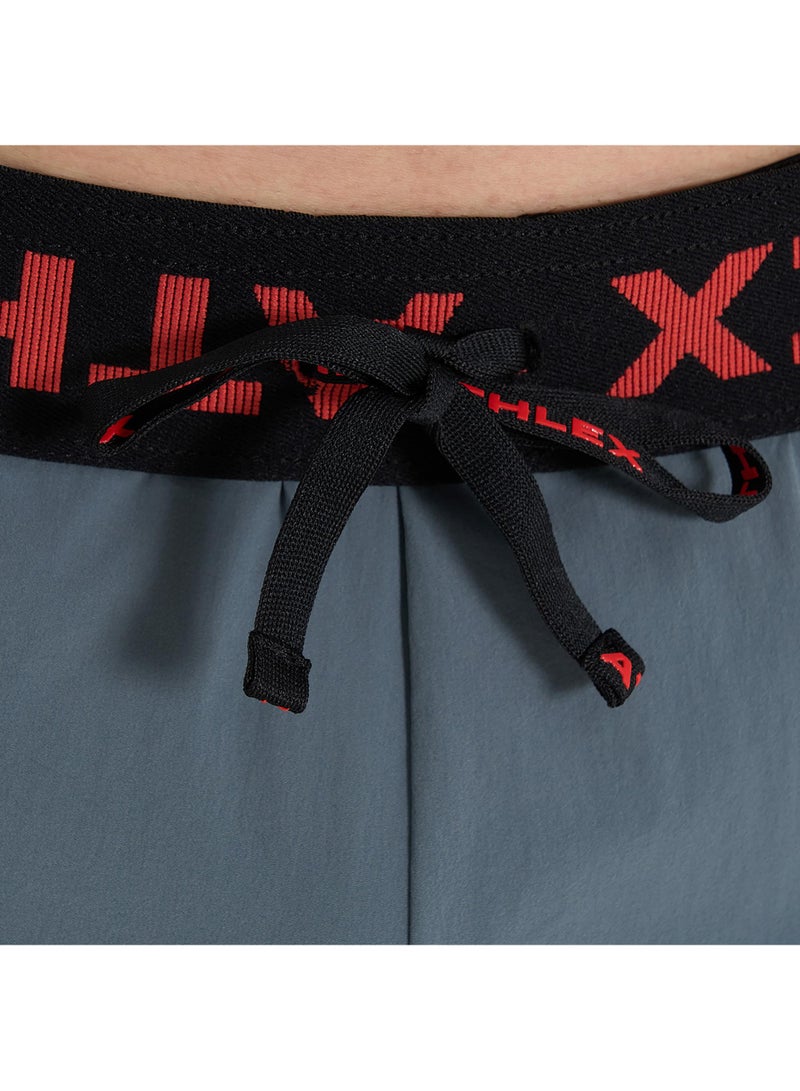 Athlex Men's Running Shorts Freeman Light Grey, Athlex, ATDRY Moisture-Wicking, Reflective Print, Adjustable Waistband, Perforated for Breathability - Image 5