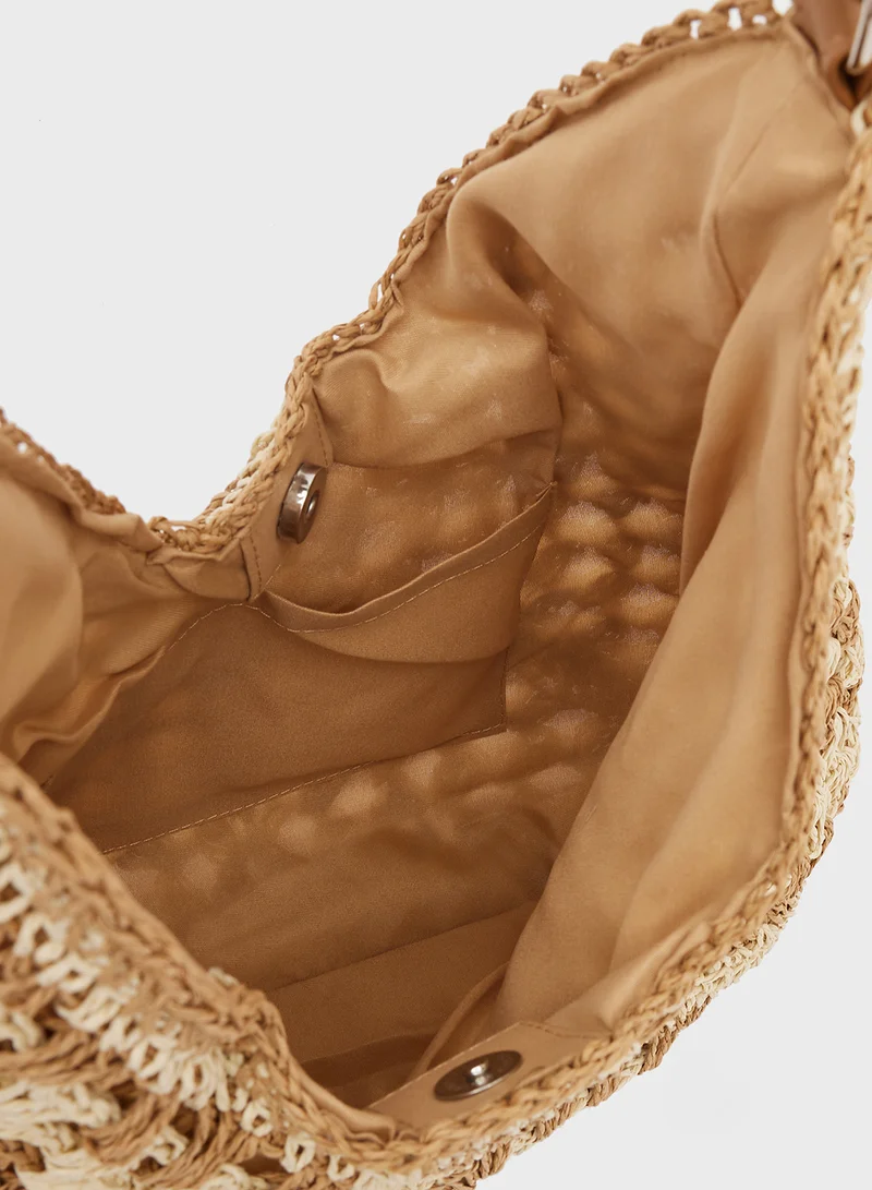 Ginger Raffia Woven Tote
