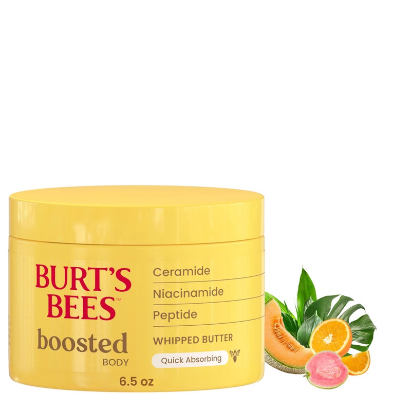 Burt's Bees Burts Bees Boosted Body Whipped Butter With a Ceramide Niacinamide and Peptide Complex QuickAbsorbing Body Butter Helps Support Skin Barrier Tropical Scented 65 oz Jar - Image 3