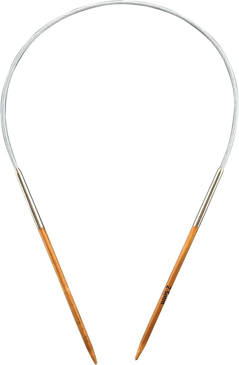 Mdoker Bamboo Circular Knitting Needle Size 2 16 Inch Circular Knitting Needles for Handmade Knitting DIY and Any Weaven Yarn Projects(US Size 2,2.5mm) - Image 1