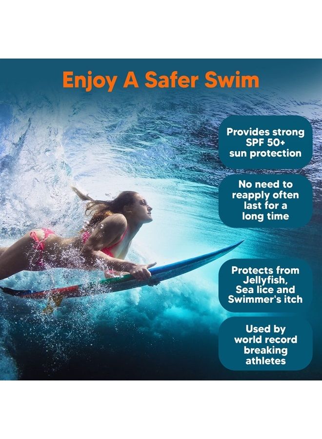 safe sea واقي شمس آمن من قناديل البحر، لوشن SPF 50+ بحجم 4 أونصات، مقاوم للماء، قابل للتحلل، آمن للشعاب المرجانية – واقي شمس للجسم والوجه، حماية من لسعات قناديل البحر والبراغيث البحرية. - Image 4