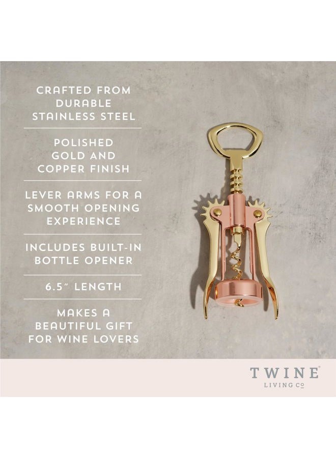 Twine Copper and Gold Winged Corkscrews - Image 2