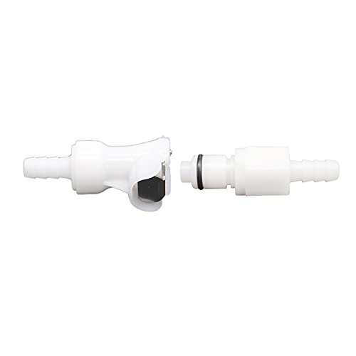 LucaSng Plastic Hose Quick Connector with Shut-Off,Gas and Liquid Quick Connector check valve Beer Line Tubing Quick Disconnect (1/4” Barb) - Image 1