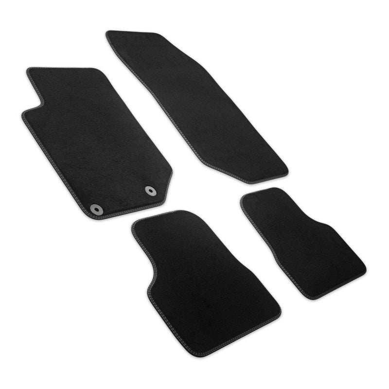MTM MDM PRO-8555 Floor Mats for Peugeot 208 2019> / Corsa F 10.2019> / 3 Crossback 2019 Velour Faux Leather Edges and Double Quilted Seam Chrome Stitching - Image 2