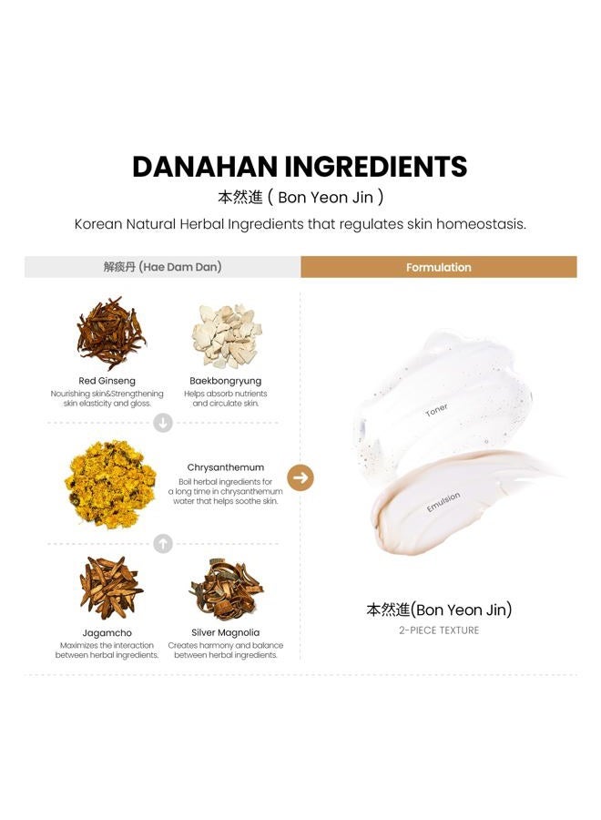 Danahan Bon Yeon Jin 2pcs Set, 5.4 fl oz(160ml), Emulsion 5.4 fl oz(160ml) | Anti-Wrinkle, Moisturizing, Hydrating, Soothing, Korean Skin Care, Korean Skin Care Set - Image 4