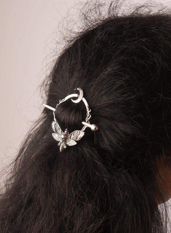 HAQUIL Crescent Moon Moth Hairpin Gothic Hairpin with Trendy Design - Image 2