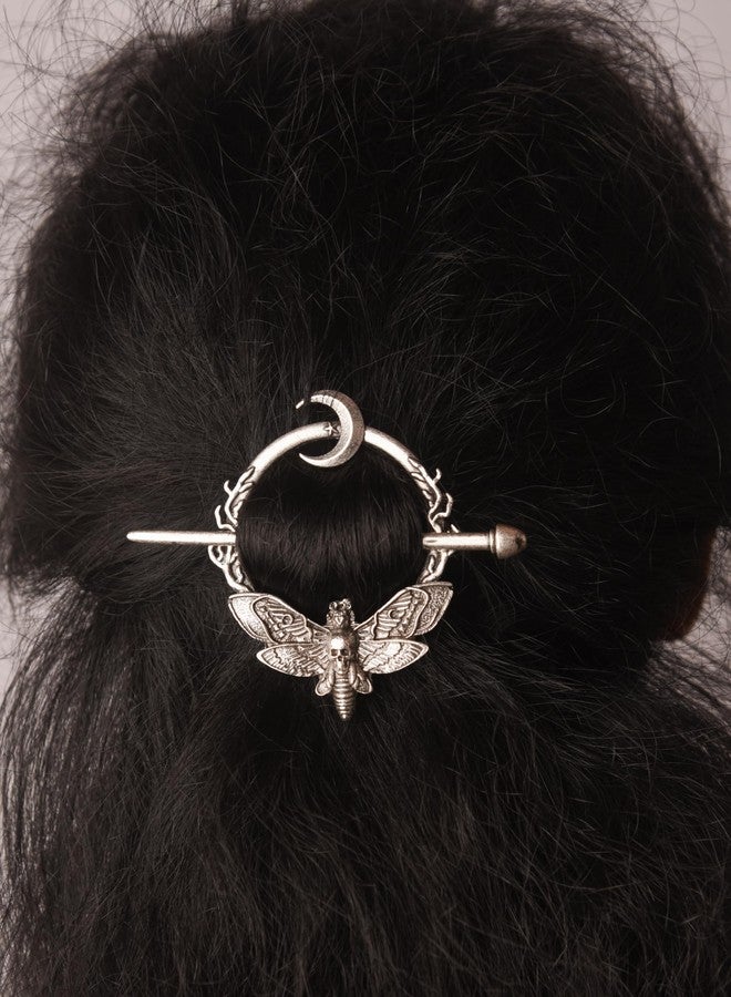 HAQUIL Crescent Moon Moth Hairpin Gothic Hairpin with Trendy Design - Image 4