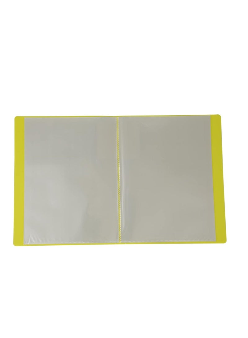 Maxi 1-Piece Display Book 40 Pockets Flourescent Yellow Cover - Image 2