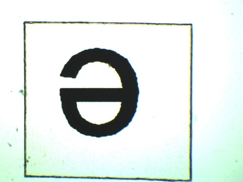 EISCO Wholemount of Letter 'e', Prepared Microscope Slide - 75 x 25mm - Introductory Microscopy - Image 1