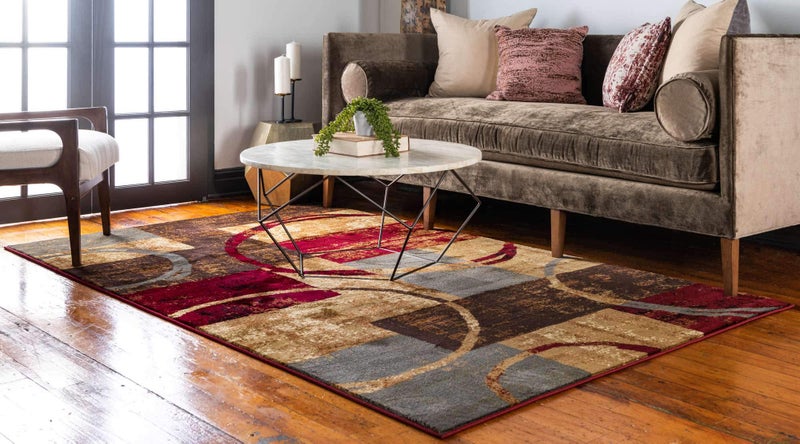 Unique Loom Barista Collection Area Rug - Kouillou (3' 1" x 5' 3" Rectangle, Multi/ Brown) - Image 2