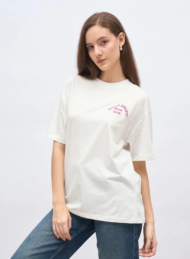 Styli Styli Embroidered Oversized T-Shirt