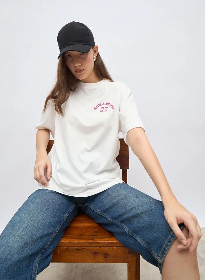 Styli Styli Embroidered Oversized T-Shirt