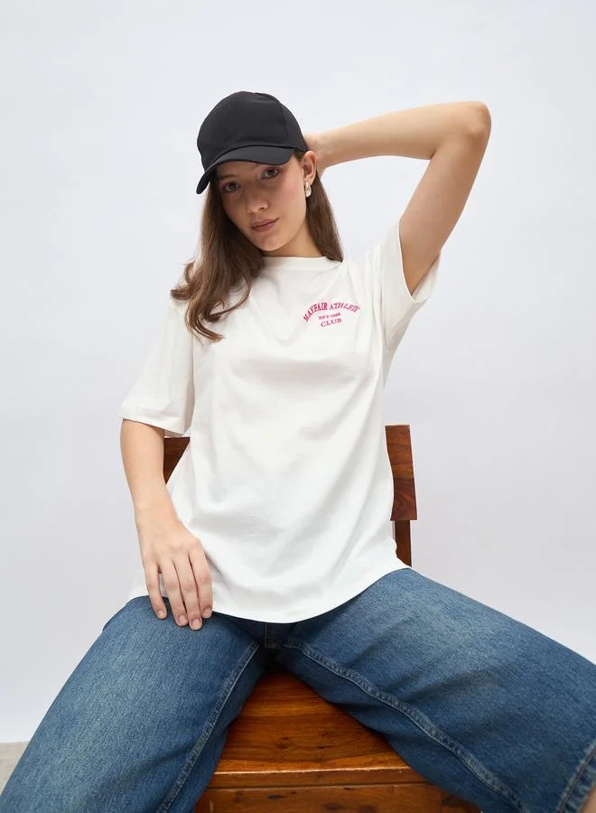 Styli Styli Embroidered Oversized T-Shirt