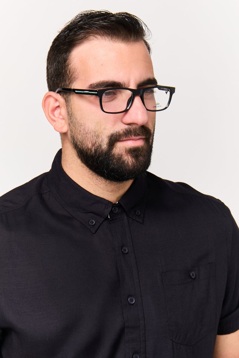 LACOSTE Men L2886 Rectangular Sunglasses, Black - Image 2