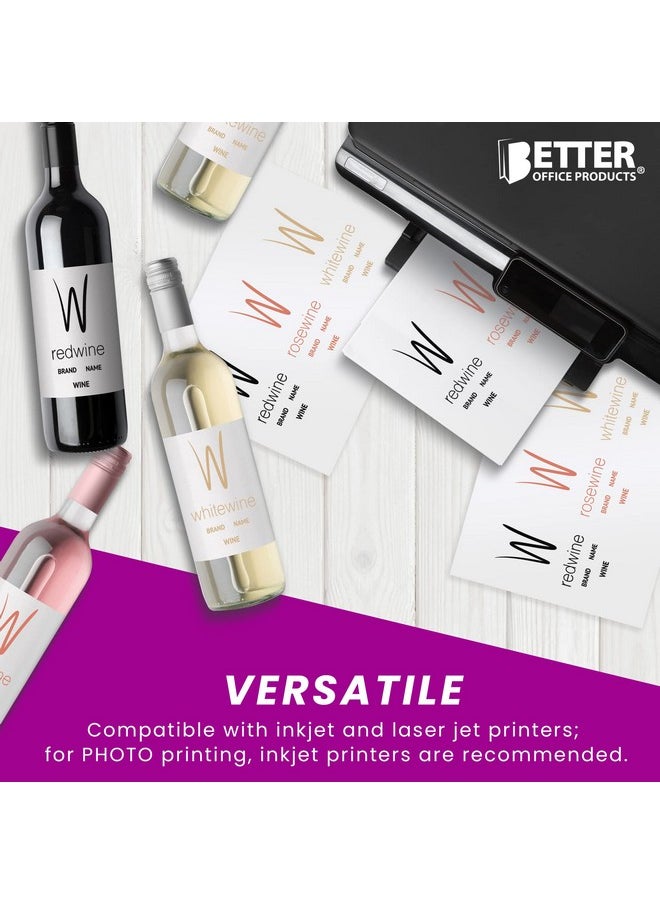 Better Office Products - Thin Glossy Photo Paper 100 Sheets 8.5 X 11 30 Lb 115Gsm Inkjet Photo Paper For Brochure Printing Custom Chip Bag Party Favors Letter Size 100Count Pack - Image 1