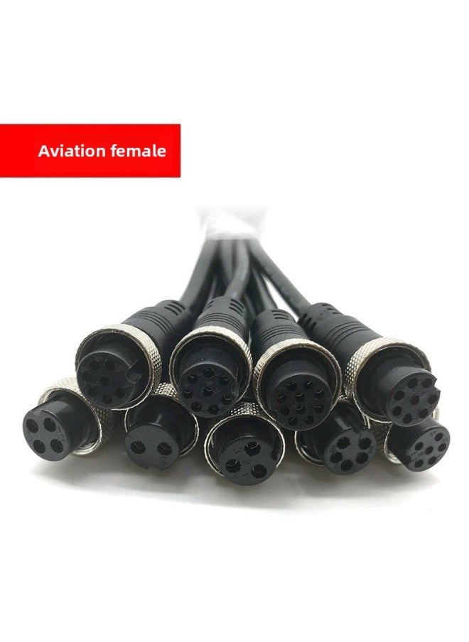 GX16 Aviation Plug Connection Line With Line GX16 Single/double Male And Female Plug Extension Line Integrated Injection Molding-Color:1m -3 Core-double Head, One Male And One Female
