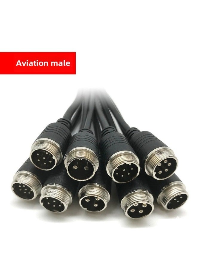 GX16 Aviation Plug Connection Line With Line GX16 Single/double Male And Female Plug Extension Line Integrated Injection Molding-Color:1m -3 Core-double Head, One Male And One Female