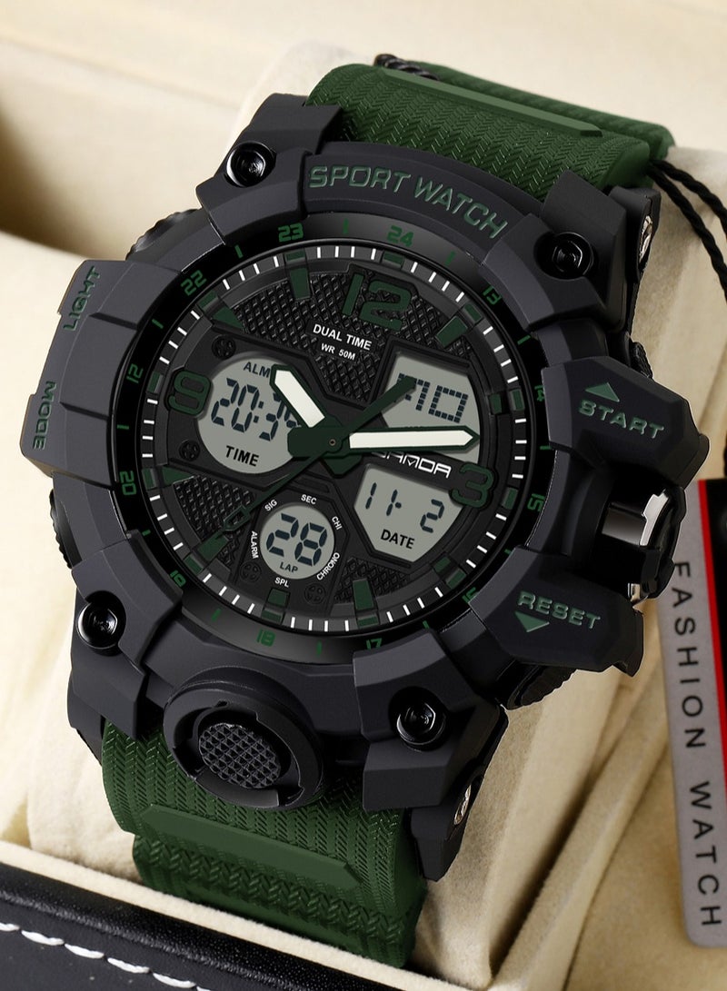 SANDA Top Brand Sports Men's Watches Quartz Watch Man Waterproof Wristwatch for Men Clock 6030 - Image 1