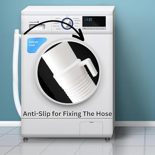 KI Bath Fittings 4 Meter Washing Machine Waste Water Drain Pipe | PVC Outlet Hose Extension | Flexible & Leak Resistant (White) - Image 3
