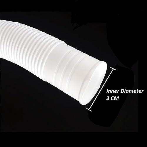 KI Bath Fittings 4 Meter Washing Machine Waste Water Drain Pipe | PVC Outlet Hose Extension | Flexible & Leak Resistant (White) - Image 4