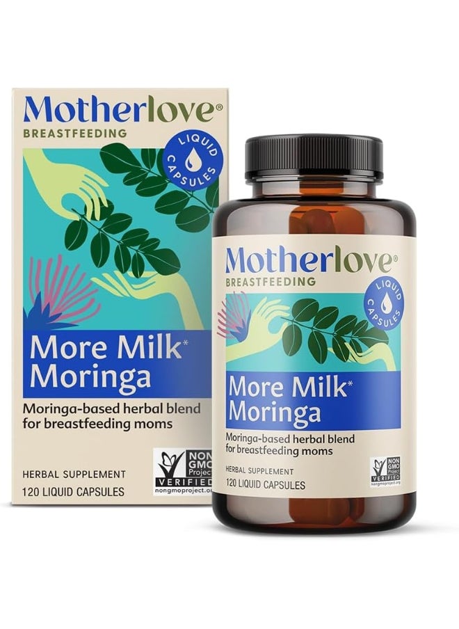 Motherlove - More Milk Moringa Fenugreek-Free Herbal Lactation Supplement, 120 Capsules - Image 1