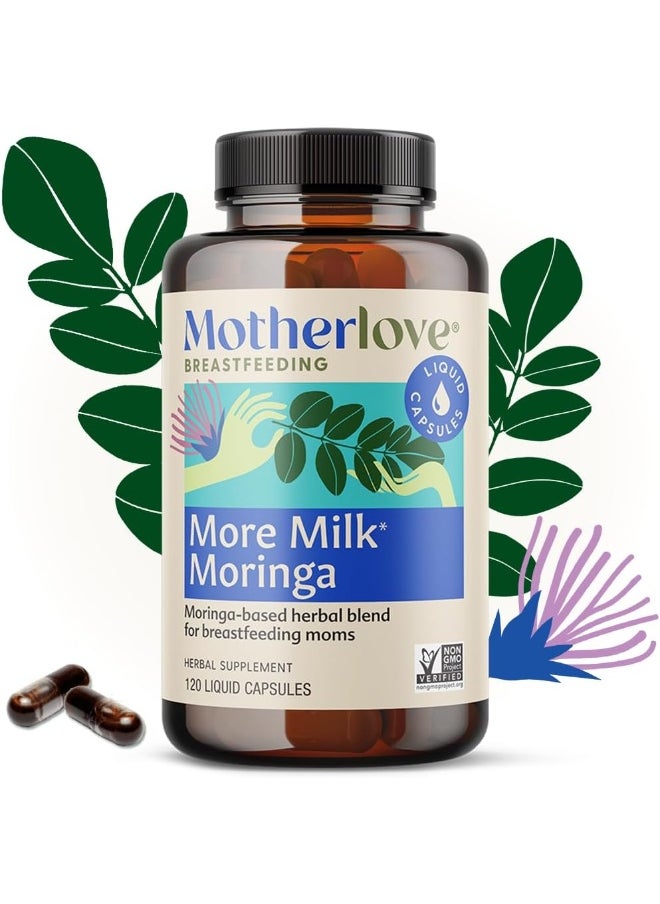 Motherlove - More Milk Moringa Fenugreek-Free Herbal Lactation Supplement, 120 Capsules - Image 1
