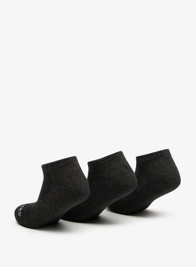 SKECHERS Unisex 1/2 Terry No Show Sports Socks - Sports Socks - Set of 3, S111102B-010 - Image 3