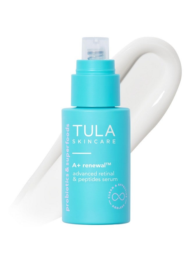 تولا سيروم TULA Skin Care A+ Renewal Advanced Retinal + Peptides - سيروم ليلي للوجه، يعزز إشراقة البشرة ويرطبها، 1.01 أونصة سائلة. - Image 1