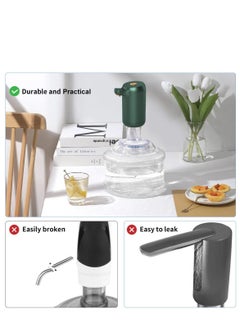 Excefore Water Dispenser Water Bottle Pump One Button Operation Water Pump for 5 Gallon Bottle Portable USB Charging Electric Bottle Pump for Office Home Camping Kitchen  - Image 5