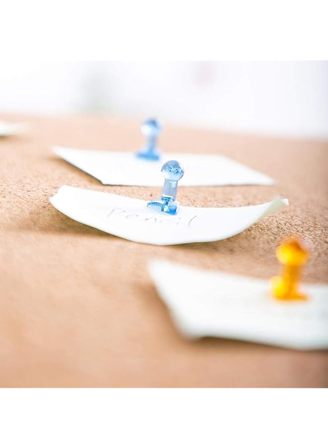 Deli E0030 Transparent Colored Push Pin 100 Pack Multicolor - Image 4