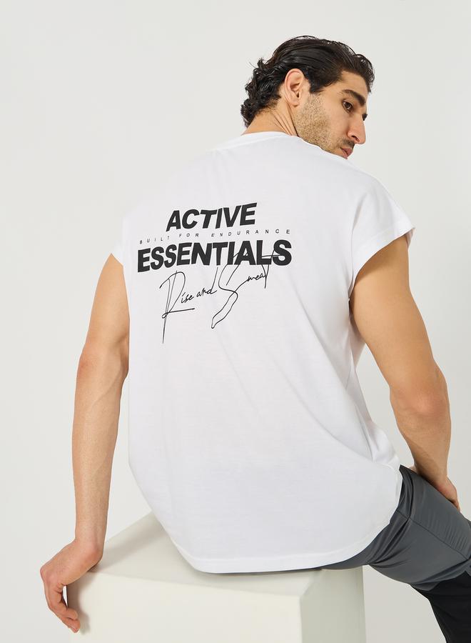 Styli Slogan Print Oversized Training T-Shirt - Image 1