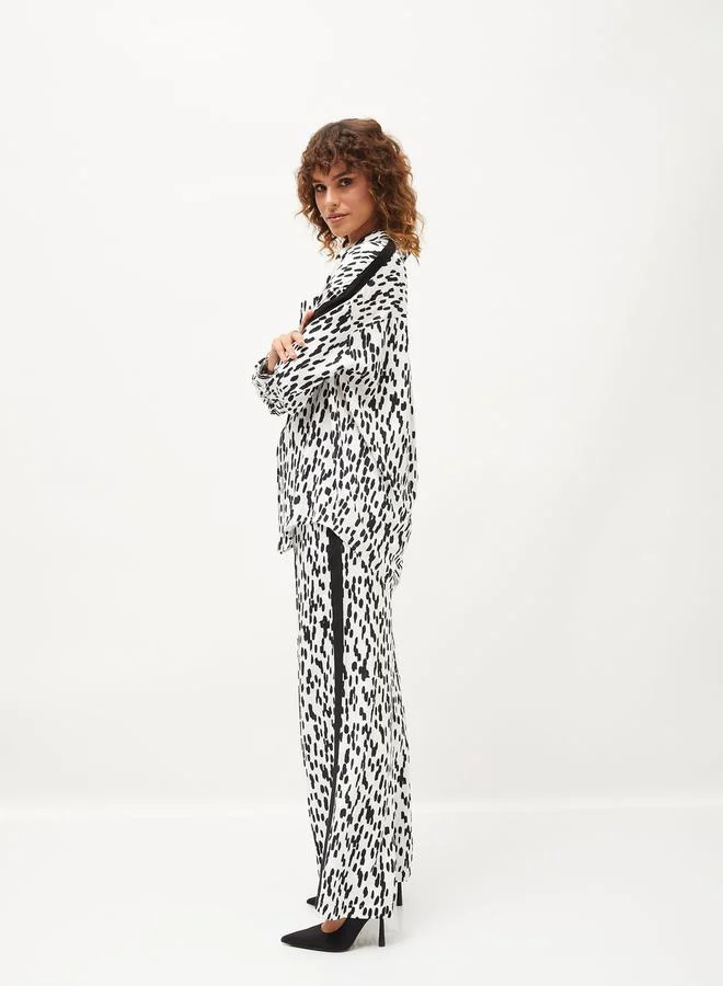 SASSAFRAS Abstract Print Oversized Shirt & Pants Co-Ords by Styli