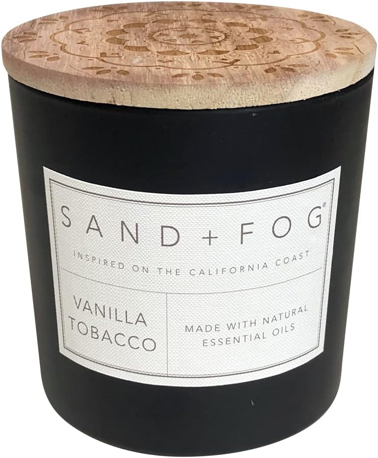 Sand + Fog Scented Candles - Vanilla Tobacco - Additional Scents and Sizes - 3 Wicks 100% Cotton Lead-Free - Luxury Air Freshening Jar Candles - Perfect Home Decor - 21 oz - Image 1