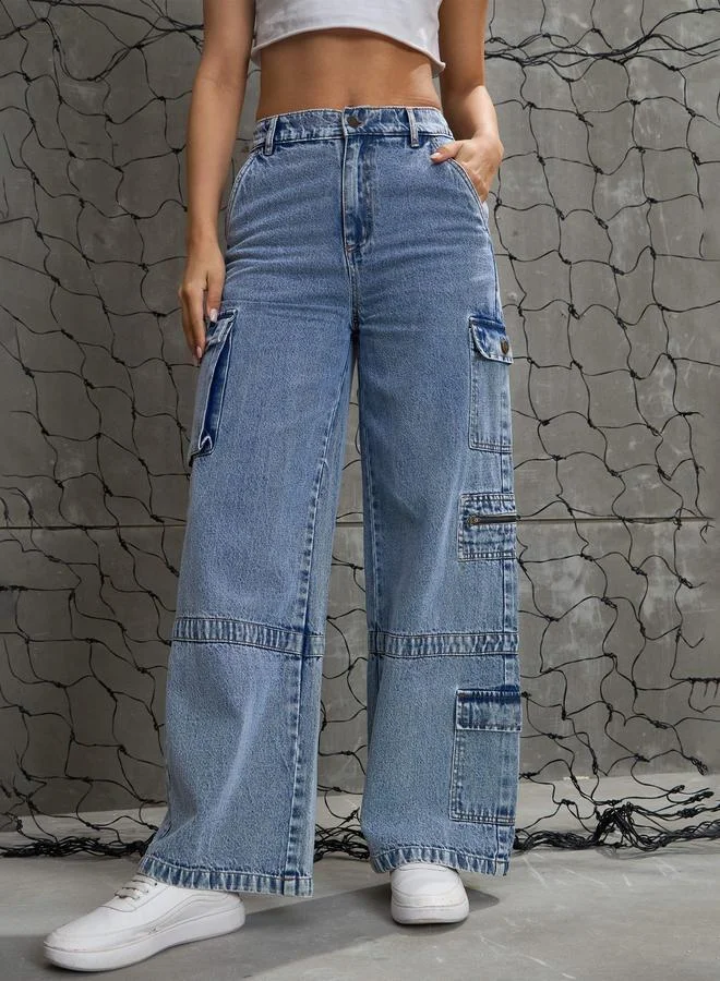 SASSAFRAS Sassafras Women Straight Fit Cargo Jeans