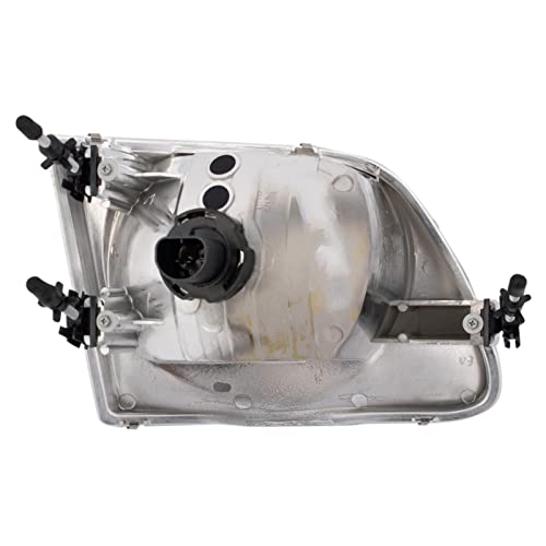 TRQ Headlight Assembly Set Headlights Driver & Passenger Side Halogen Compatible with 1997-2002 Ford Expedition 1997-2003 F-150 2004 F-150 Heritage 1997-1999 F-250 FO2502182 FO2503182 - Image 5