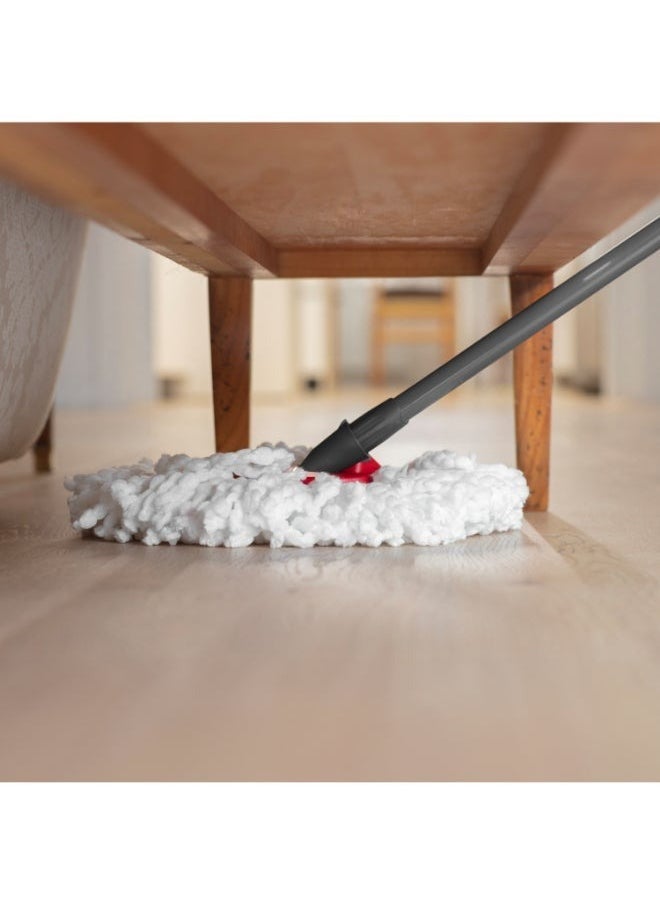 Vileda - Vileda Turbo Smart 100% Microfibre refill | pack of 1| suitable for all Vileda Spin Mops System | for hard floor surfaces | Classic | White White - Image 1