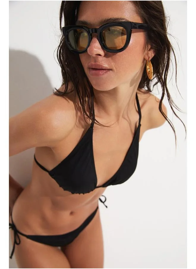 JUNE June Triangle Tie Bikini Set