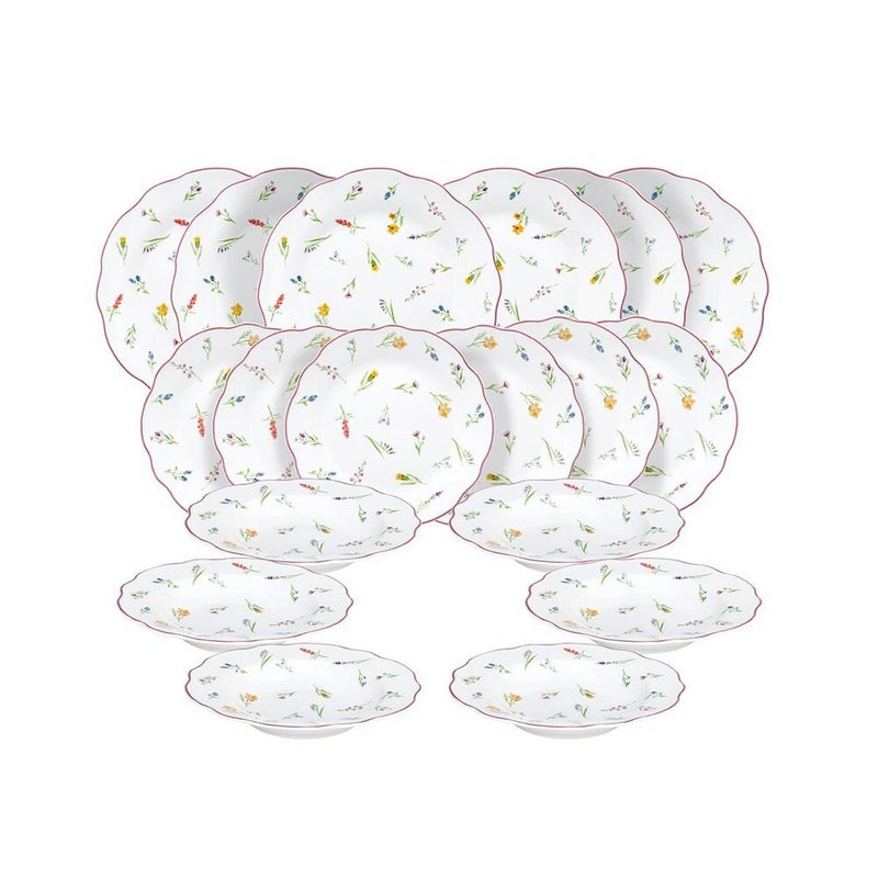 Tognana Cappettata 18-Piece Dinnerware Set – Elegant Porcelain Table Set for 6 Persons, Plates & Bowls, Modern Dining & Kitchen Tableware - Image 1