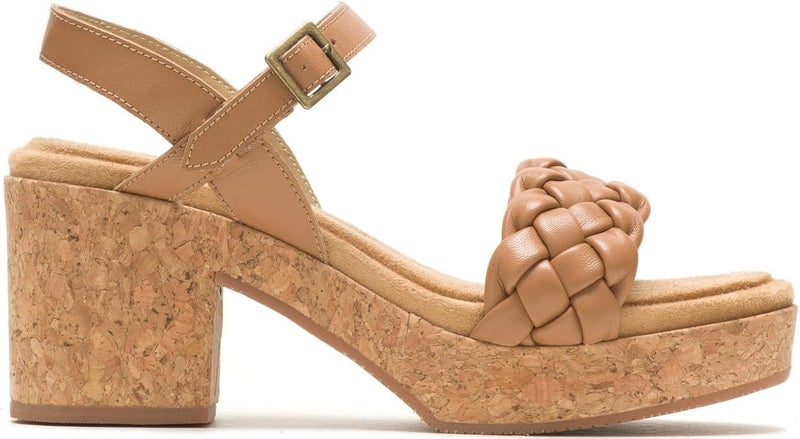 HUSH PUPPIES Black Leather Platform Sandals - Image 1