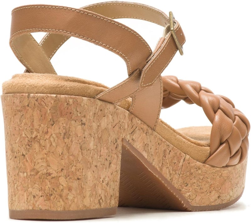 HUSH PUPPIES Black Leather Platform Sandals - Image 3