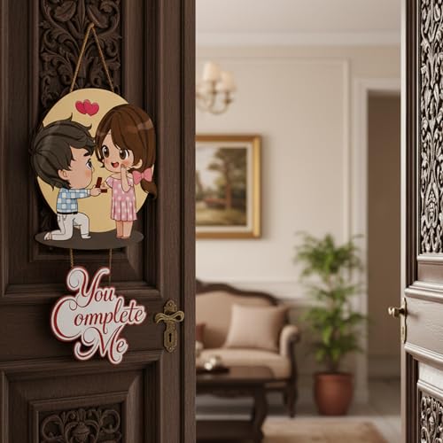 CraftVatika Valentine Gifts for Girlfriend Husband Boyfriend Wife, Love Couple Wall Hanging Decor Gift for Woman, Wall Decoration Items, Hanging Love Couple Gifts Items for Women, Birthday Gift - Image 3