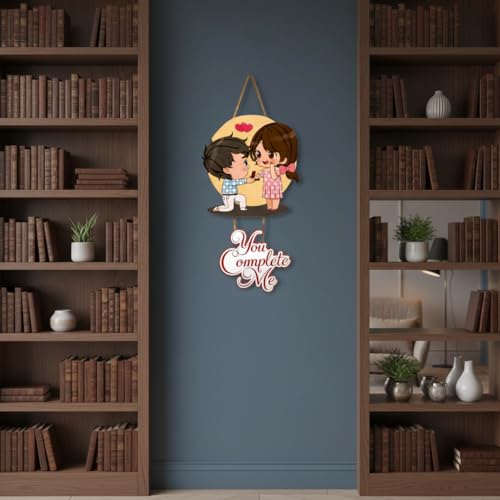CraftVatika Valentine Gifts for Girlfriend Husband Boyfriend Wife, Love Couple Wall Hanging Decor Gift for Woman, Wall Decoration Items, Hanging Love Couple Gifts Items for Women, Birthday Gift - Image 2