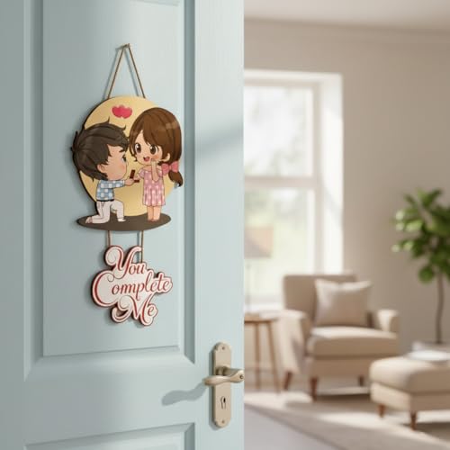 CraftVatika Valentine Gifts for Girlfriend Husband Boyfriend Wife, Love Couple Wall Hanging Decor Gift for Woman, Wall Decoration Items, Hanging Love Couple Gifts Items for Women, Birthday Gift - Image 5