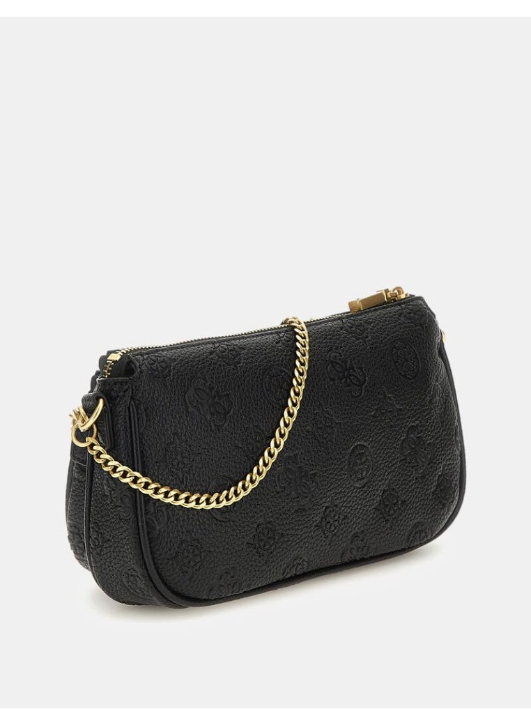 GUESS Izzy 4G Peony logo mini crossbody bag - Black - Image 2