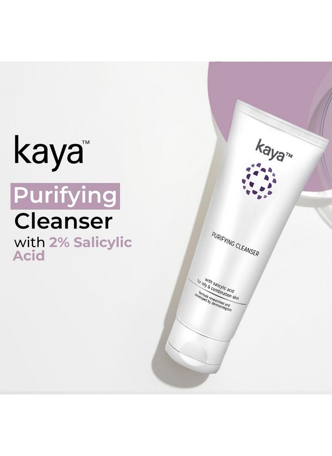 kaya - Acne Care Purifying Cleanser Salicylic Acid Face Wash Reduces Acne & Pimples For Pimple Prone Skin Face Wash For Oily Skin, 100Ml - Image 1