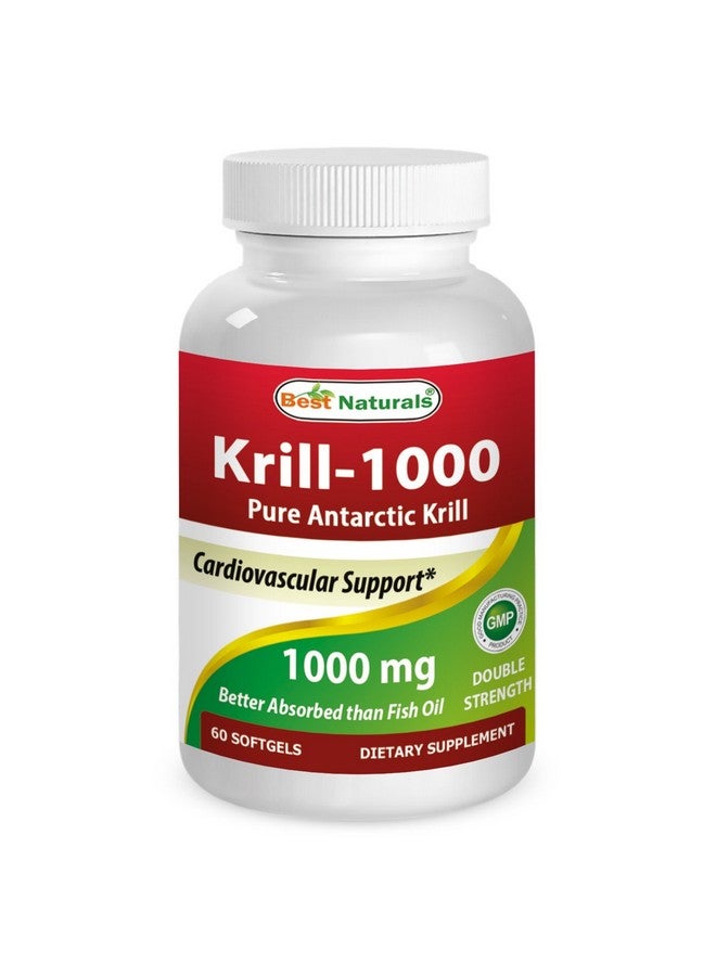 Best Naturals Best Naturals Krill Oil Soft Gel, 1000 mg, 60 Count  - Image 1