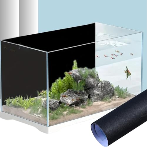 VAYINATO® 2 x 4 Feet Aquarium Fish Tank Black Background Sticker Poster | Adhesive Design | Easy to Attach The Decoration Paper to Aquarium Fish Tank By Petzlifeworld - Image 1